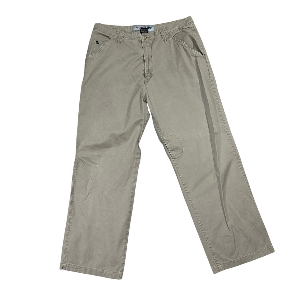 Anchor Blue Carpenter Pants Mens 36X32 Gray Twill Y2K Hip‎ Hop Streetwear